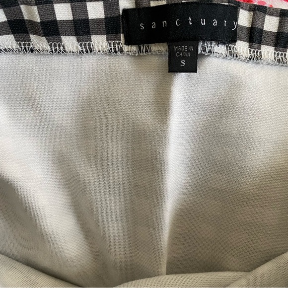 Sanctuary Midi Black and White Plaid Pencil Skirt Sz. S - Picture 4 of 5